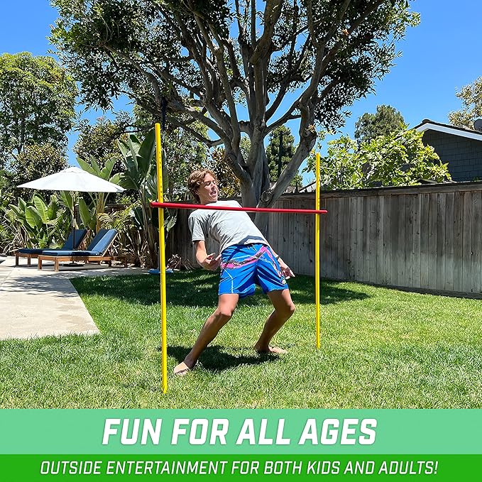 GoSports Lawn Limbo Game for Kids and Adults - Stake into Grass or Sand