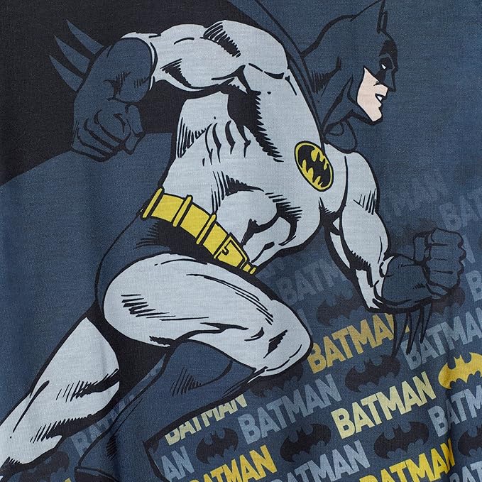 BATMAN Boys Pajamas for Kids | 4 Piece Sleepwear Sets for Boys Pajama Bottoms and Sleep Shirts for Big Boy and Toddlers