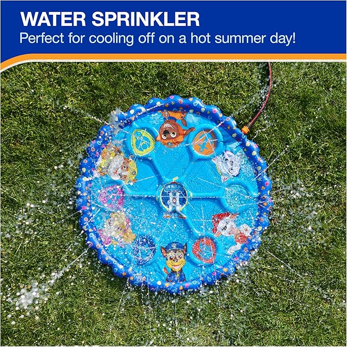 SwimWays PAW Patrol Splash Mat, Kids Splash Pad, Outdoor Toys, PAW Patrol Party Supplies and Water Toys for Kids Ages 1 & Up