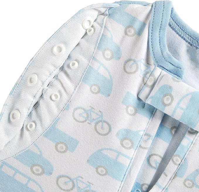 Woombie Convertible Nursery Swaddling Blanket - Swaddle Converts to Wearable Blanket for Babies Up to 3 Months - Vented (Beep Beep, 5-13 lbs)