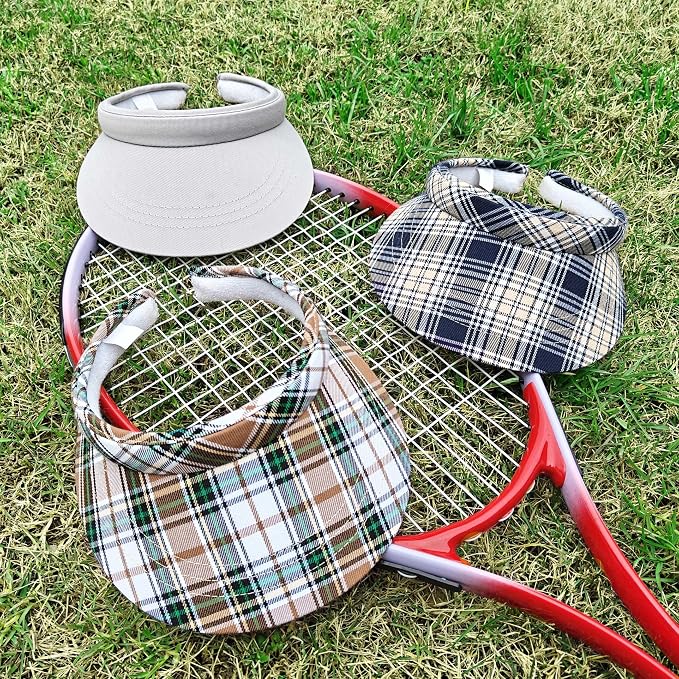 3 Pack Sports Sun Visor Hat Women Men Adjustable Clip On Visors Outdoor Golf Beach Cap
