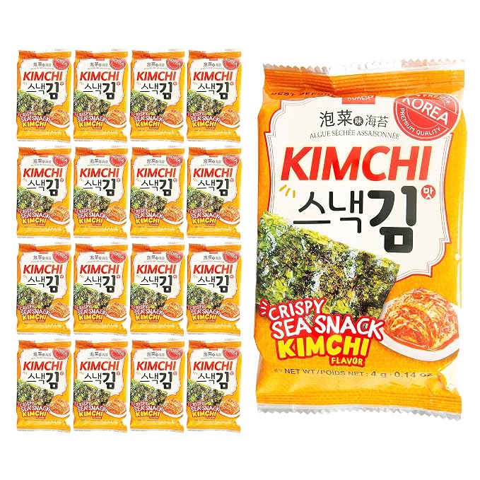 Wang Korean Seaweed Snack, Kimchi and Wasabi