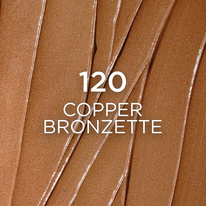 L'Oreal Paris Lumi Bronze Le Stick Soleil Bronzer Stick, Cream-To-Powder Bronzer For A Sunkissed Face Makeup Glow, 120 Copper Bronzette