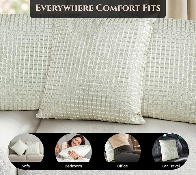 ROYALE LINENS 16 x 16 Pillow Insert - Down Alternative Throw Pillows Insert - Square Pillow Pack of 1 - Bed & Couch Pillows - Inner Cushion for Bed, Cushion for Living Room - Shams Stuffer