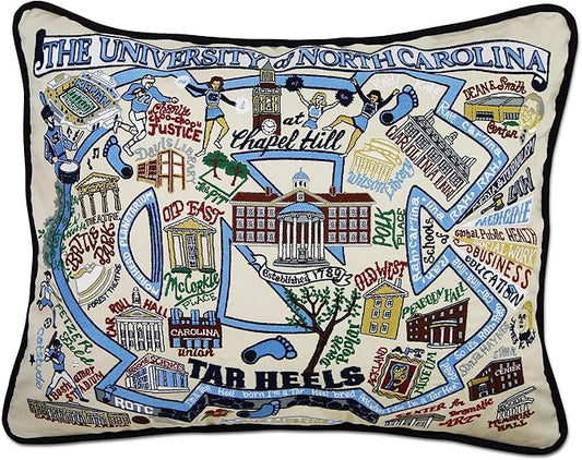 Catstudio University of North Carolina Collegiate Embroidered Decorative Throw Pillow