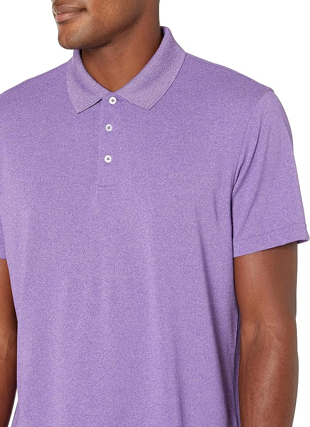 Amazon Essentials Men's Moisture Wicking Golf Polo Shirt, Short Sleeve, Slim-Fit, Quick-Dry, Active Wear