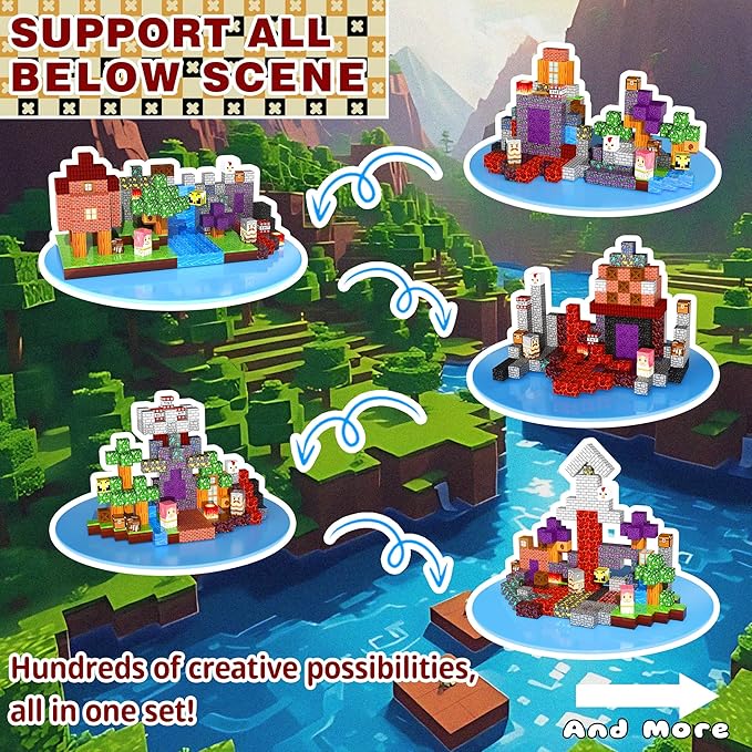 200PCS Magnetic Blocks, 0.8in Magnet Building Cubes Toys for Kids Ages 3+, Stacking Construction Magnetic Set Birthday Gift for Boys and Girls