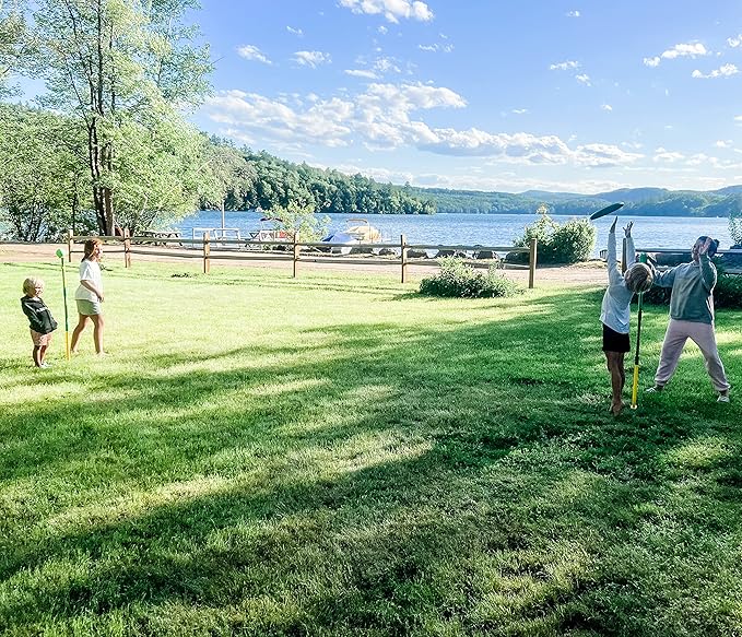 Bottle Bash Outdoor Flying Disc Game Set – Frisbee Toss Backyard and Beach Game for Family, Adult & Kids - Beersbee & Polish Horseshoes