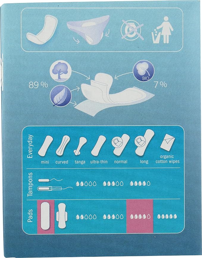 Natracare Slim Fitting Ultra Pads Without Wings, Super Plus, Made with Certified Organic Cotton, Ecologically Certified Cellulose Pulp and Plant Starch (2 Pack, 12 Pads Total)