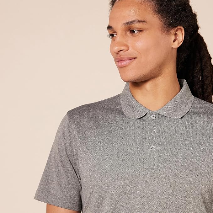 Amazon Essentials Men's Moisture Wicking Golf Polo Shirt, Short Sleeve, Slim-Fit, Quick-Dry, Active Wear