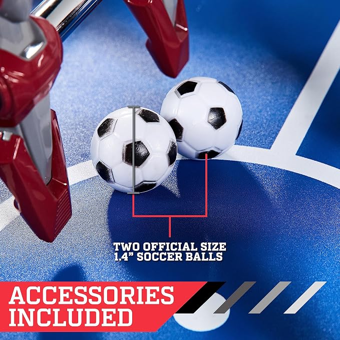 Hall of Games Foosball Tables Multiple Styles, Soccer with Durable & Stylish Designs with Tabletop Sports Soccer Balls, Perfect for Family Game Rooms | Multiple Styles
