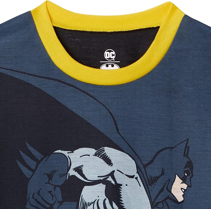 BATMAN Boys Pajamas for Kids | 4 Piece Sleepwear Sets for Boys Pajama Bottoms and Sleep Shirts for Big Boy and Toddlers