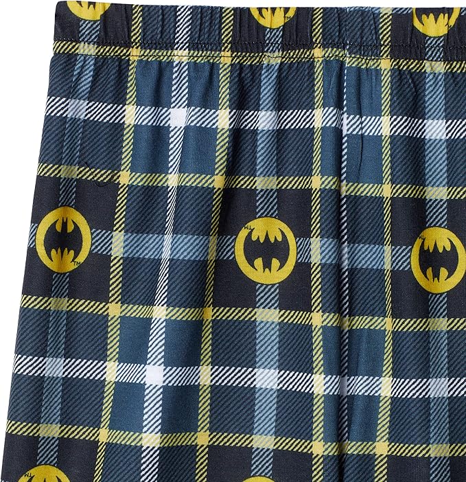 BATMAN Boys Pajamas for Kids | 4 Piece Sleepwear Sets for Boys Pajama Bottoms and Sleep Shirts for Big Boy and Toddlers