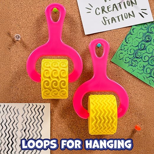 READY 2 LEARN Paint & Dough Explorers | 4 Patterns | Set 3 | Imagine Colors | Playdough Accessories | Paint Stamps and Clay Tools for Kids