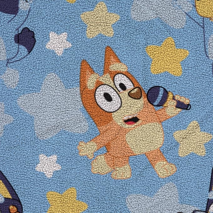 Jay Franco Kids Plush Throw Blanket – Soft & Cozy Fleece Throw for Bedroom & Couch Décor, Official Licensed Product, Blue - Bluey, 46x60 - Throw Blanket