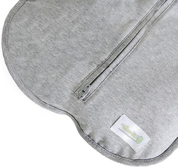 Woombie Convertible Baby Swaddling Blanket I Swaddle Converts to Arms-Free Wearable Blanket for Babies Up to 6 Months, Grey, 14-19 lbs
